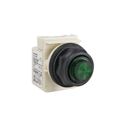 9001SKP38G31 – Pilot light, Harmony 9001SK, plastic, polycarbonate, fresnel, green, 30mm, 120V