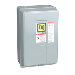 8903LG80V02 – Contactor, Type L, multipole lighting, electrically held, 30A, 8 pole, 600V, 110/120VAC 50/60Hz coil, NEMA 1