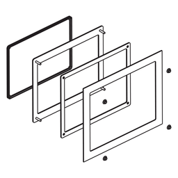 HMIZPAT7W1 – Panel cutout adapter, Harmony P6/FP6, to mount 15-inch wide display Module in cutout for Harmony IPC Modular/S-Panel PC (15″ wide)