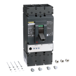 LGP36400U31X – Circuit breaker, PowerPacT L, 400A, 3 pole, 600VAC, 18kA, lugs, MicroLogic 3.3, 80%