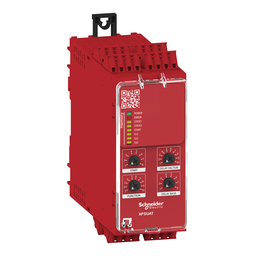 XPSUAT13A3AC – safety module, Harmony XPSU, Cat4, features XPSUAK with delayed outputs, 24V AC or DC, spring