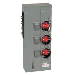 EZMR313225 – Branch unit, EZ Meter-Pak, 225A, 3 x 5 jaw sockets, 208Y/120VAC, no bypass, ringless, 800A Al busbar