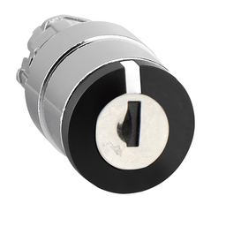 ZB4BG7 – Head for key selector switch, Harmony XB4, metal, black, 22mm, key 455, 3 positions, spring return to center