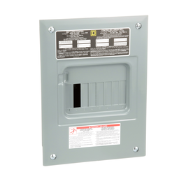 QO612L100F – Load center, QO, 1 phase, 6 spaces, 12 circuits, 100A fixed main lugs, NEMA1, flush cover