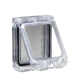 NSYVA2712M – Plastic window with hinged transparent cover, L78xW235xD15mm.