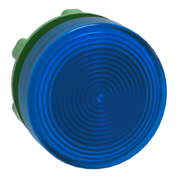 ZB5AV063S – Head for pilot light, Harmony XB5, plastic, blue, 22mm, universal LED, grooved lens