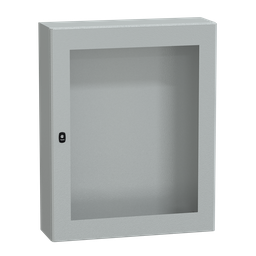NSYS3D10825T – Wall mounted steel enclosure, PanelSeT S3D, transparent door, without mounting plate, 1000x800x250mm, IP66, IK08
