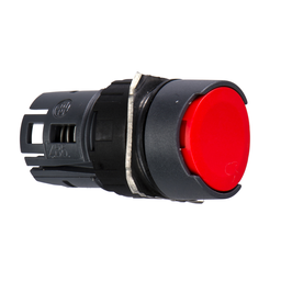 ZB6AA4 – Head for non illuminated push button, Harmony XB6, red flush, 16mm, integral LED, spring return, unmarked