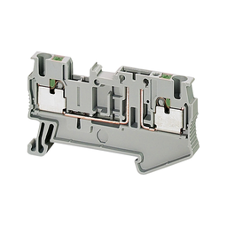 NSYTRP22TB – Terminal block Linergy TR, push-in type, basic disconnect terminal, 2 points, 2.5mm², grey, set of 50