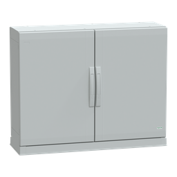 NSYPLAZ7103G – Floor standing polyester enclosure, Thalassa PLA, plain door, open bottom, 750x1000x320mm, IP54, IK10