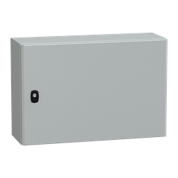 NSYS3D4620P – Wall mounted steel enclosure, PanelSeT S3D, plain door, with mounting plate, 400x600x200mm, IP66, IK10