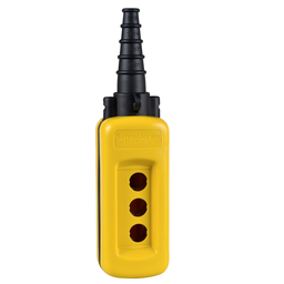 XACA03H7 – Empty pendant control station, Harmony XAC, plastic, yellow, 3 cut outs, UL CSA certified