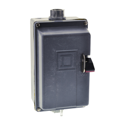 2510MBW1 – Manual starter, integral horsepower,  NEMA M0, 600VAC, 2 pole, 2HP at 230VAC, 1 phase, no indicator, NEMA 4/4X