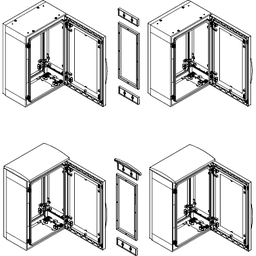 NSYSUPLA4TG – Additional aesthetic trim kit for coupling versPLAT or PLAZT with canopy D420mm
