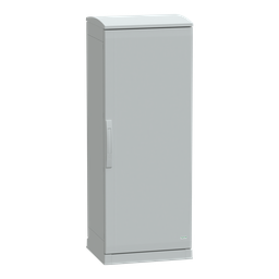 NSYPLAZT1254G – Floor standing polyester enclosure, Thalassa PLA, open bottom, ventilated canopy, 1250x500x420mm, IP44, IK10