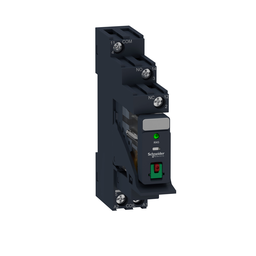 RXG12B7PV – interface plug in relay, Harmony Electromechanical Relays,  pre assembled, 10A, 1CO, with LED, lockable test but to n, 24V AC
