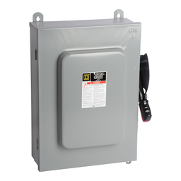 HU663AWK – Safety switch, heavy duty, non fusible, 100A, 6 pole, 75hp, 600VAC/DC, NEMA 12