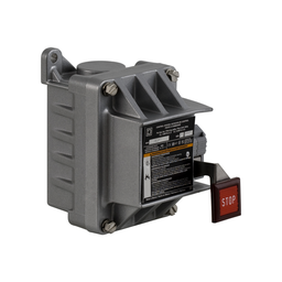 9001BR104 – Complete control station, Harmony 9001B, STOP, Lockout on Stop, 5A, 600V AC, 1NO   1NC, NEMA 7/9