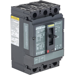 HJL36125C – Circuit breaker, PowerPacT H, 125A, 3 pole, 600VAC, 25kA, lugs, thermal magnetic, 100%