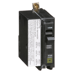 QOB1151021 – Mini circuit breaker, QO, 15A, 1 pole, 120/240VAC, 10kA, bolt on, AC shunt