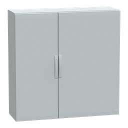 NSYPLA12124G – Floor standing polyester enclosure, Thalassa PLA, plain door, completely sealed, 1250x1250x420mm, IP65, IK10