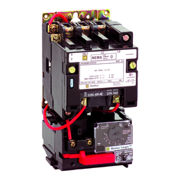8536SBO2V06H30 – NEMA Motor Starter, Type S, nonreversing, Size 0, 18A, 5 HP at 460 VAC, up to 100 kA SCCR, 3 phase, 3 pole, Motor Logic, 480 VAC coil, open