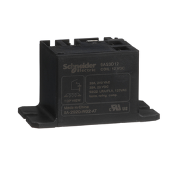 9AS3D12 – Electromechnical Power Relays, Harmony 9A, 30A, 12 VDC SPST-NO, flanged panel mount, sealed cover