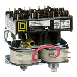 8965RO10V01 – Contactor, 8965RO, hoist, reversing, 3hp at 480VAC, 3 phase, 24VAC coil, quick connect terminals. open style