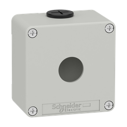 XAPD1201 – Die cast empty control station, Harmony XAP, XB2 SL, zinc alloy, grey, M20, 1 cut out 22mm, 80x80x51,5mm, UL cULus