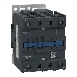 LC1D40008B7 – IEC contactor, TeSys Deca, nonreversing, 60A resistive, 4 pole, 2 NO and 2 NC, 24VAC 50/60Hz coil, open style