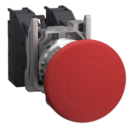 XB4BT845GEX – Emergency switching off push button, Harmony XB4 – ATEX D, metal, 22mm, red mushroom 40mm, tripping/latching, push-pull, 1NO   1NC