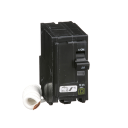 QO220SWN – Mini circuit breaker, QO, 20A, 2 pole, 120VAC, 10kA, plug in, switch neutral
