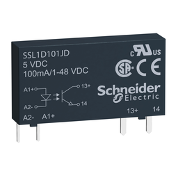 SSL1D101BD – plug in relay, Harmony Solid State Slim Relays, 0.1A, DC switching, input 16 to 30V DC, output 1 to 48V DC