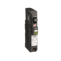 QO120VHPCAFI – Mini circuit breaker, QO, 20A, 1 pole, 120VAC, 22kA, plug in, combo ARC fault, plug on neutral
