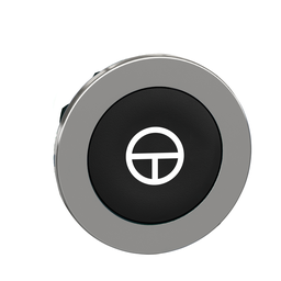 ZB4FA245 – Head for non illuminated push button, Harmony XB4, flush mounted black flush caps pushbutton white marked “T”