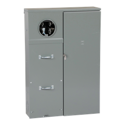 CU816D400CB – Meter mains, QO, CSED, ringed socket, 400A, surface mount, maximum 8 spaces, 16 circuits, Class 320 manual bypass