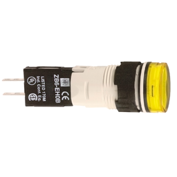 Square D XB6AV5GB 16 mm 120 VAC 15 mA Yellow Round Pilot Light