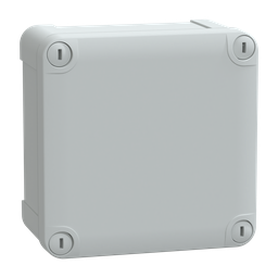 NSYTBS11116 – ABS box IP66 IK07 RAL7035 Int.H105W105D55 Ext.H116W116D62 Opaque cover H10
