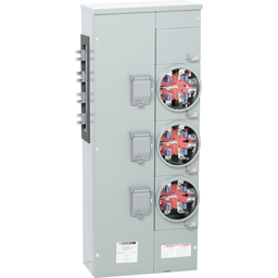 EZMH313225X – Branch unit, EZ Meter-Pak, 225A, 3 x 5 jaw sockets, 208Y/120VAC, horn bypass, ringless, 1200A Al/Cu busbar