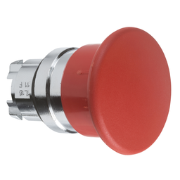 ZB4BC4 – Head for non illuminated pushbutton, Harmony XB4, mushroom 40mm, metal, red, 22mm, spring return