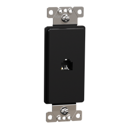 SQR87T01BK – Telephone socket, X Series, RJ11 (4P4C), 1 gang, black, matte finish