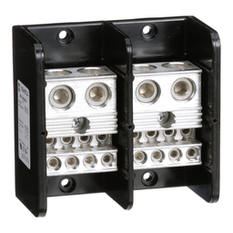 Square D 9080LBA265208 760 Amp 600 Volt 4 AWG to 500 kcmil Primary Phenolic 2-Pole Standard Power Distribution Block
