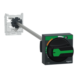 GV2APN01 – Extended rotary handle kit, TeSys Deca, IP54, black handle, with trip indication, for GV2L-GV2P