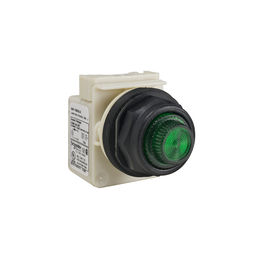 9001SKP38LGG31 – Pilot light, Harmony 9001SK, plastic, polycarbonate, fresnel lens, green, 30mm, LED green, 120V