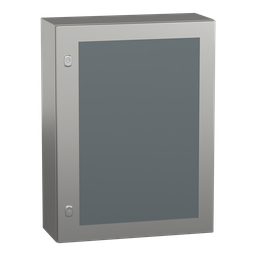 NSYS3X8625T – Wall mounted enclosure, PanelSeT S3X, stainless steel 304L, glazed door, 800x600x250mm, IP66