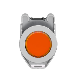 XB4FW35G5 – Illuminated push button, Harmony XB4, metal, orange flush mounted, 30mm, universal LED, plain lens, 1NO   1NC, 120V AC