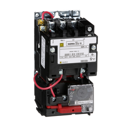 8536SBO2V02H308S – NEMA Motor Starter, Type S, nonreversing, Size 0, 18A, 5 HP at 460 VAC, up to 100 kA SCCR, 3 phase, 3 pole, Motor Logic, 120 VAC coil, open