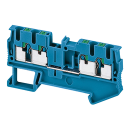 NSYTRP24BL – Terminal block, Linergy TR, push-in type, feed through, 4 points, 2.5mm², blue, set of 50