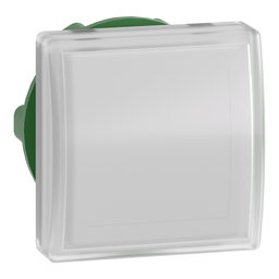 ZB5CV013 – Head for pilot light, Harmony XB5, square white, 22mm, with plain lens, universal LED