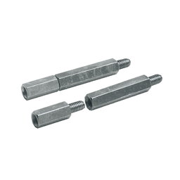 NSYEX1008 – Hexagonal spacers M8 height 100 for raising mounting plates, etc. Supply: 100